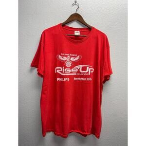 Atlanta Hawks Shirt Rise Up Atl Basketball  Graphic Red Tee